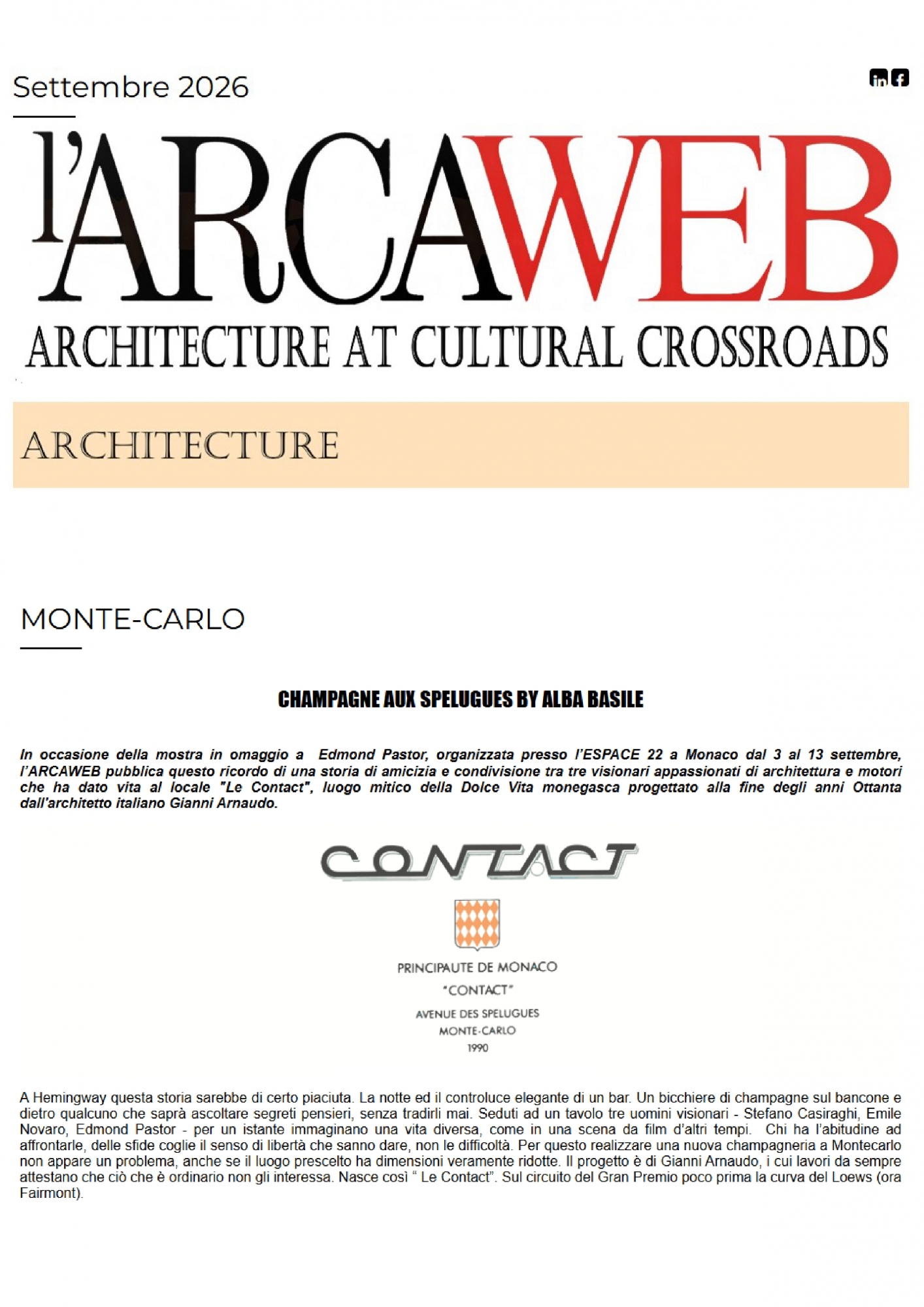 LE CONTACT (MONTE CARLO)