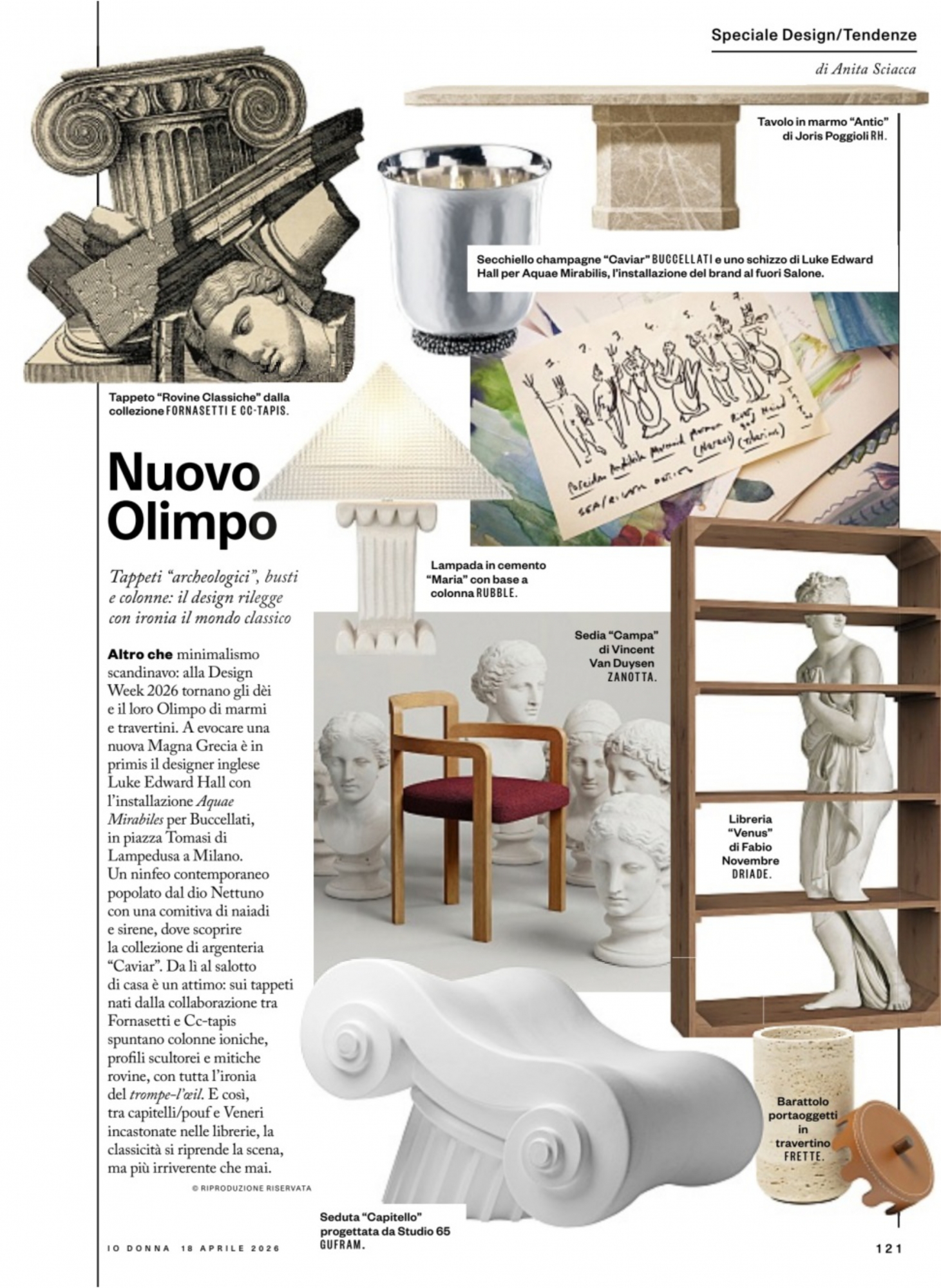 IL CAPITELLO - IL DESIGN RILEGGE CON IRONIA IL MONDO CLASSICO